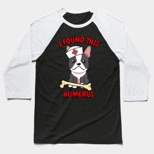 Funny french bulldog tells a lame joke Baseball T-Shirt